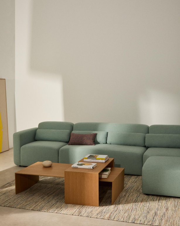 Kave Home Litto salontafel 90x45 eiken