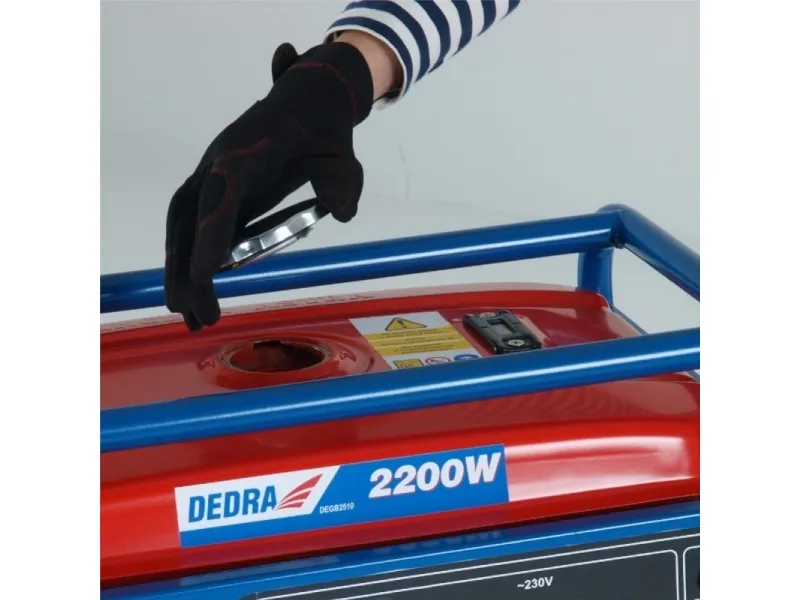 DEDRA DEGB2510, 2000 W, 230 V, 15 L, Benzin, Vejledning, 50 Hz