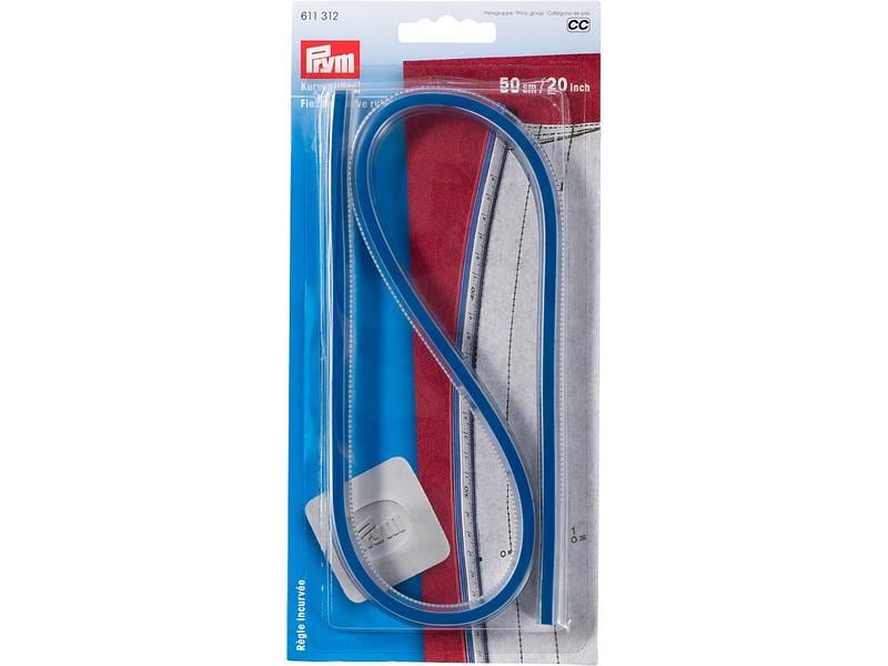 Prym Kurvenlineal 50 cm 1 Stück Flexibles Lineal aus Polyvinylchlorid