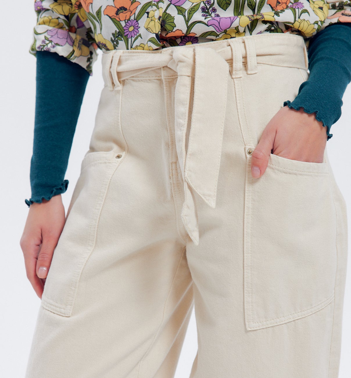 Pantalon balloon Femme - Beige