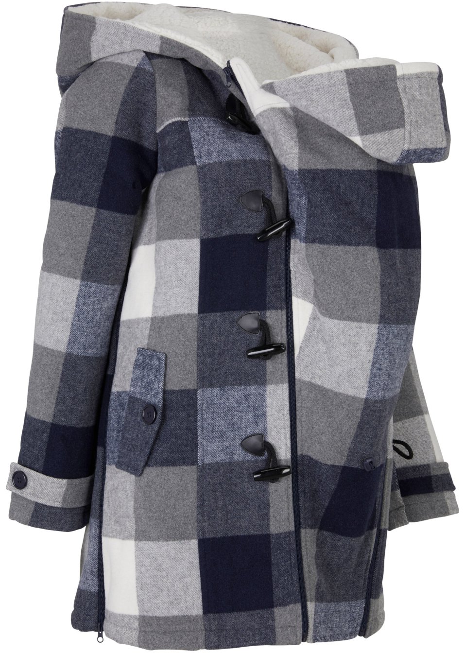 Veste de grossesse et de portage en laine avec doublure peluche
