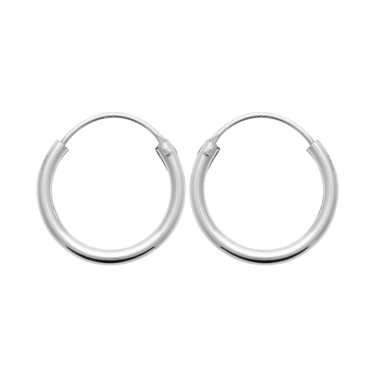 Créoles Brillaxis argent rhodié 16 mm