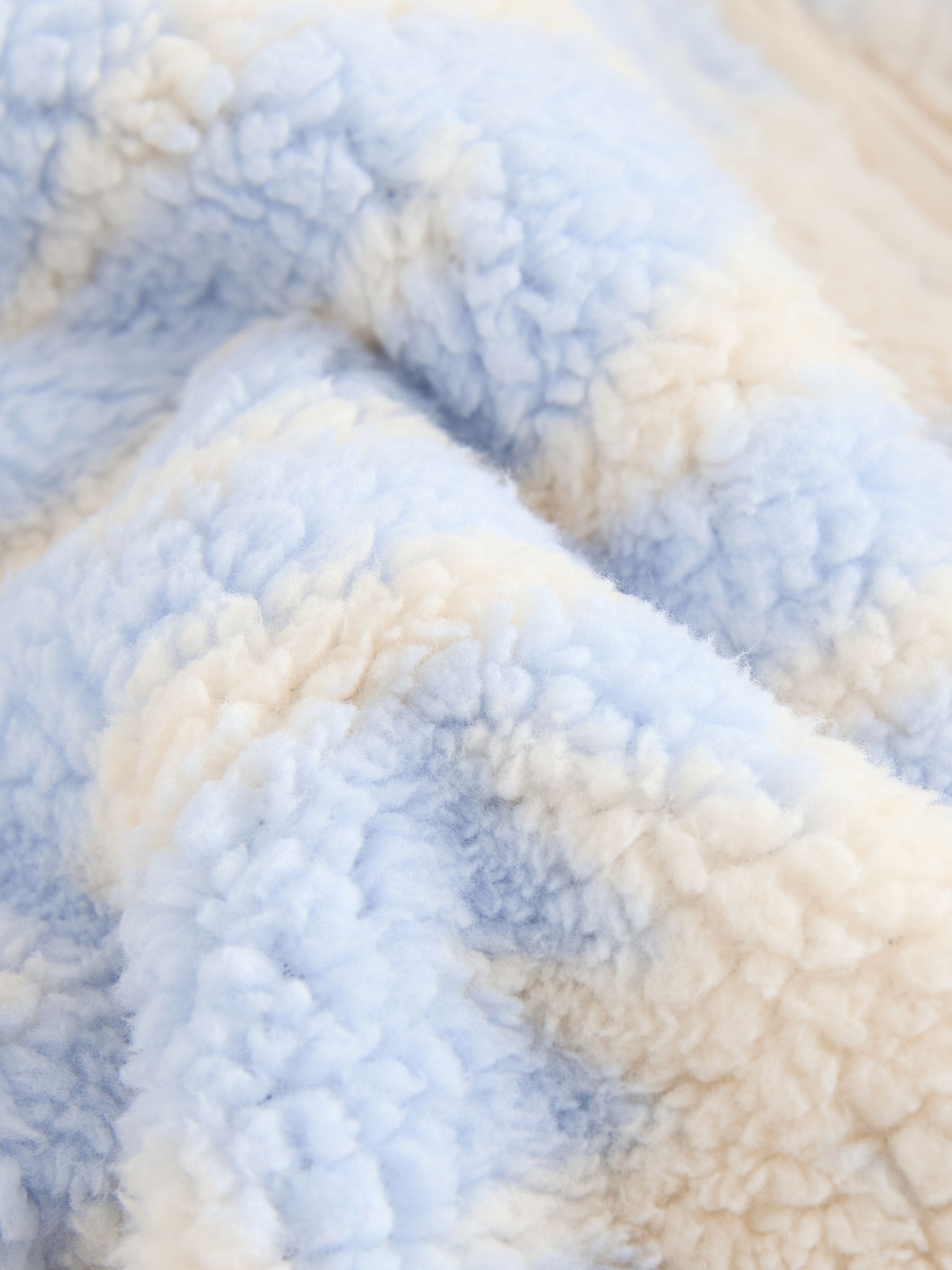 Blauwe zonprint - Fleece met kwartrits (3mnd -7jr)