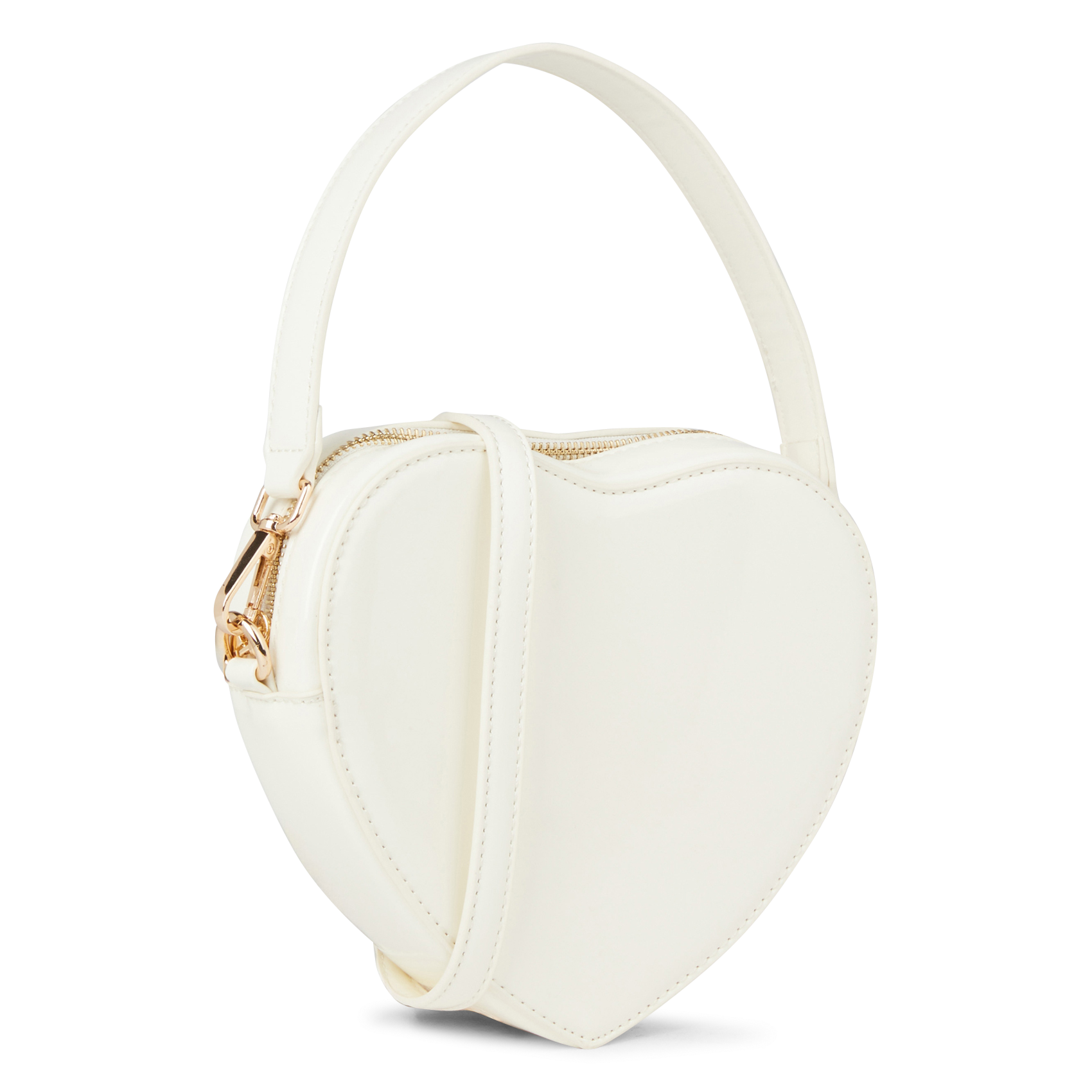 Sac à main cœur| Blanc