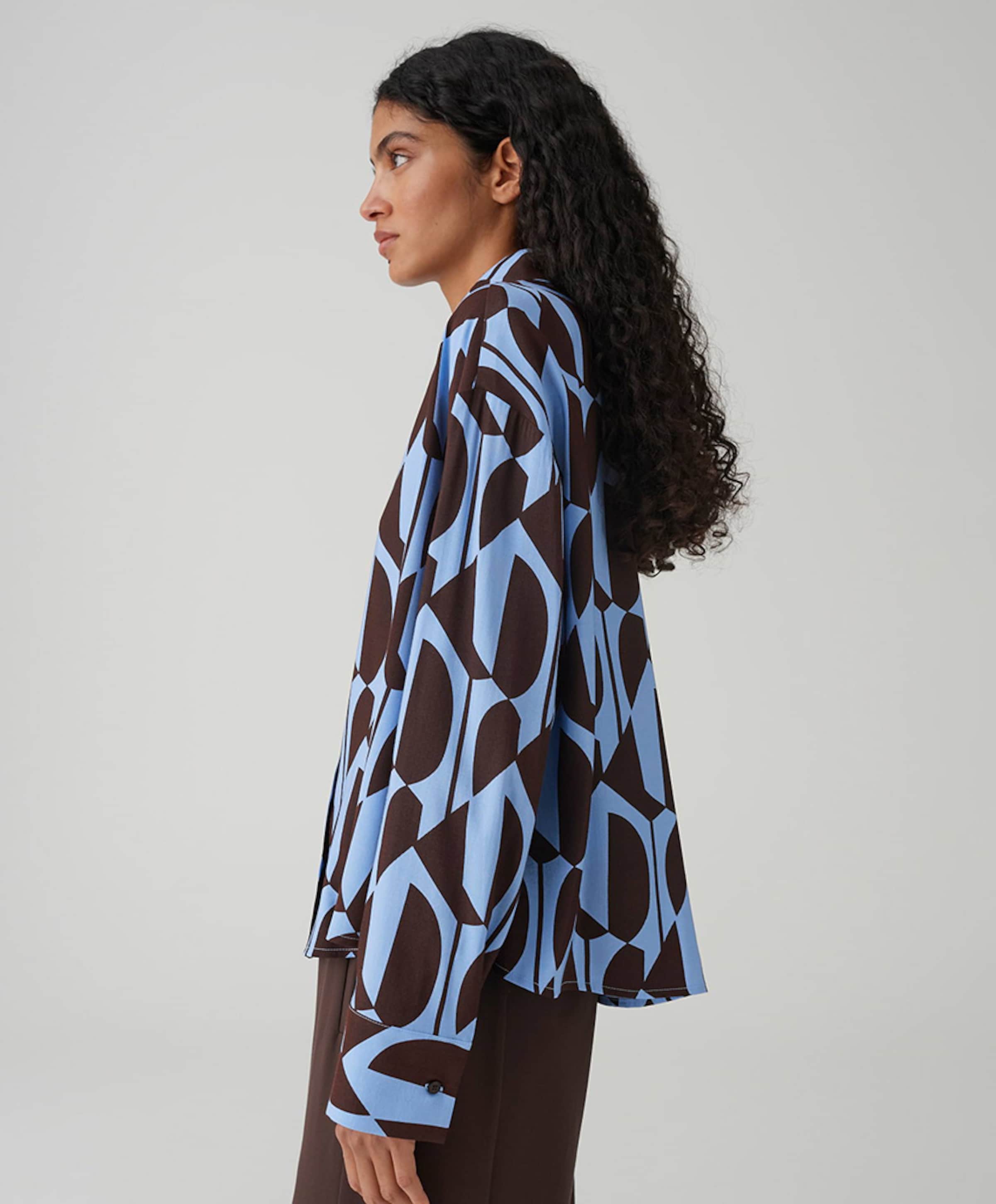 OPUS Dames blouse blauw