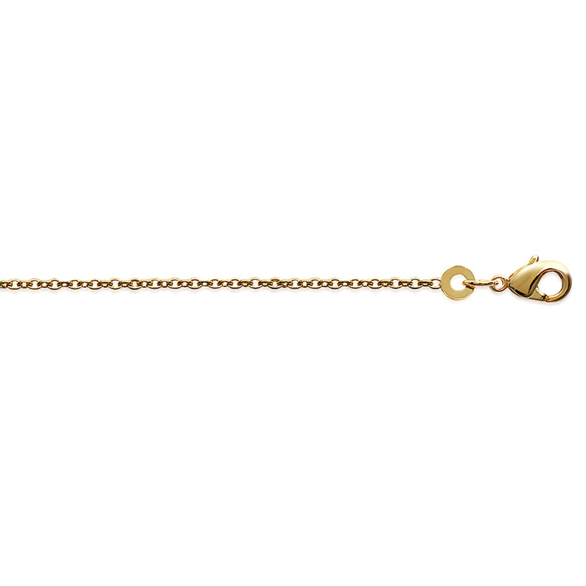 Chaîne Brillaxis maille forçat plaqué or 45cm