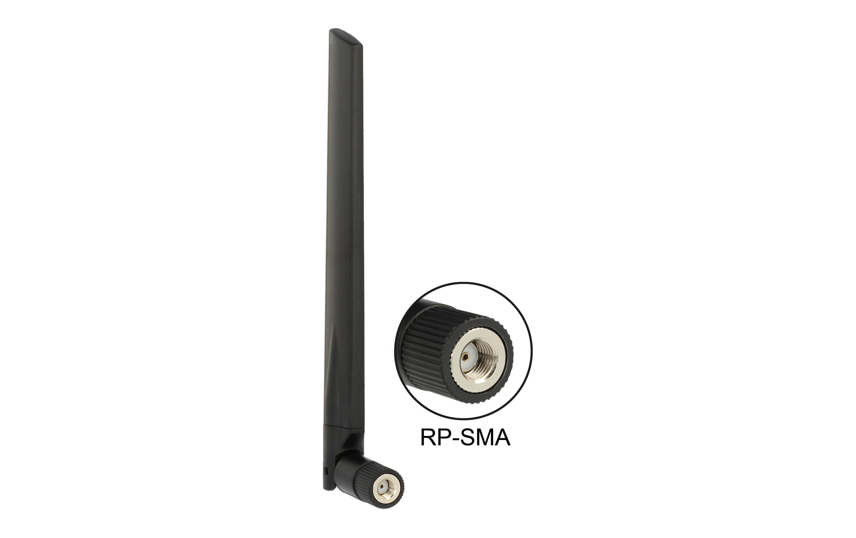 WLAN-Antenne RP-SMA Dualband 18 cm RP-SMA 5 dBi Rundstrahl3 - 5 dBi WLAN-Antenne mit Kippgelenk