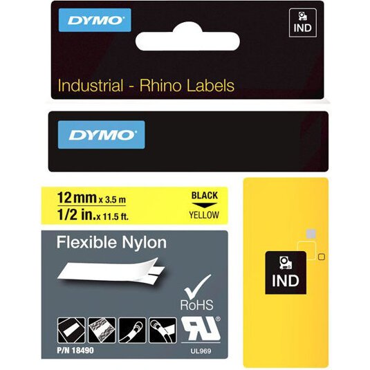 DYMO RHINO Etiquette industrielle souple en nylon