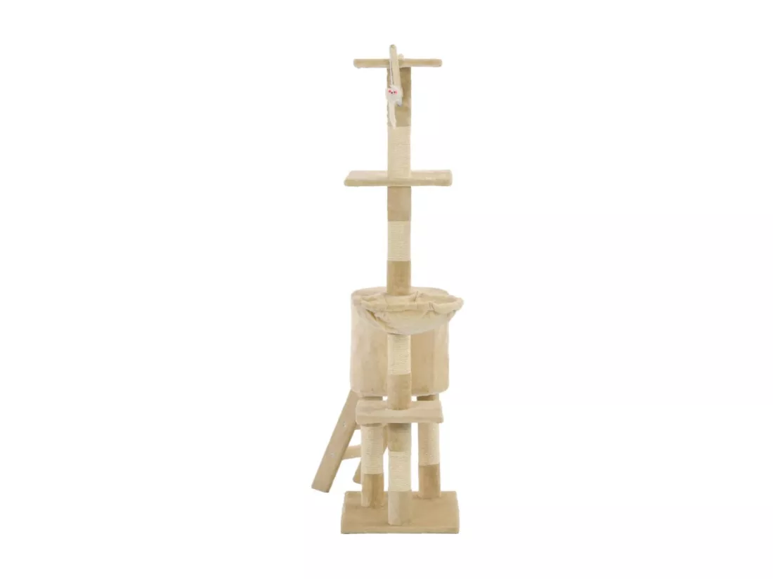 Arbre à chat avec griffoirs en sisal 138 cm Beige