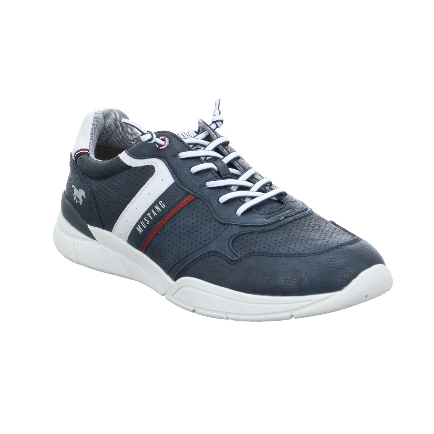 MUSTANG Halbschuhe Sneaker Blau Lederimitat