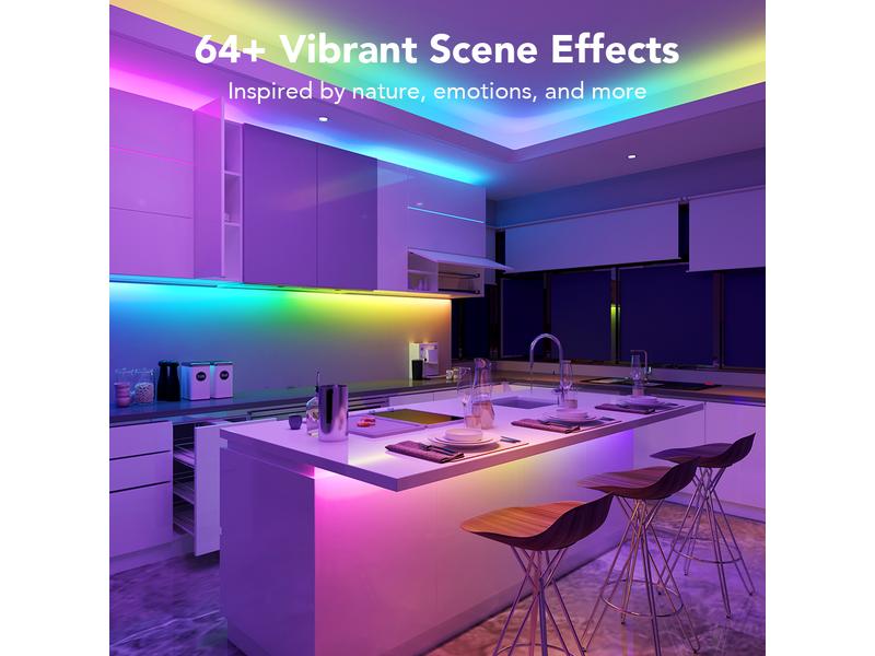 Govee LED Stripe Smart Wi-Fi   Bluetooth, 5 m, RGBIC LED-Leuchtstreifen mit Schutzbeschichtung
