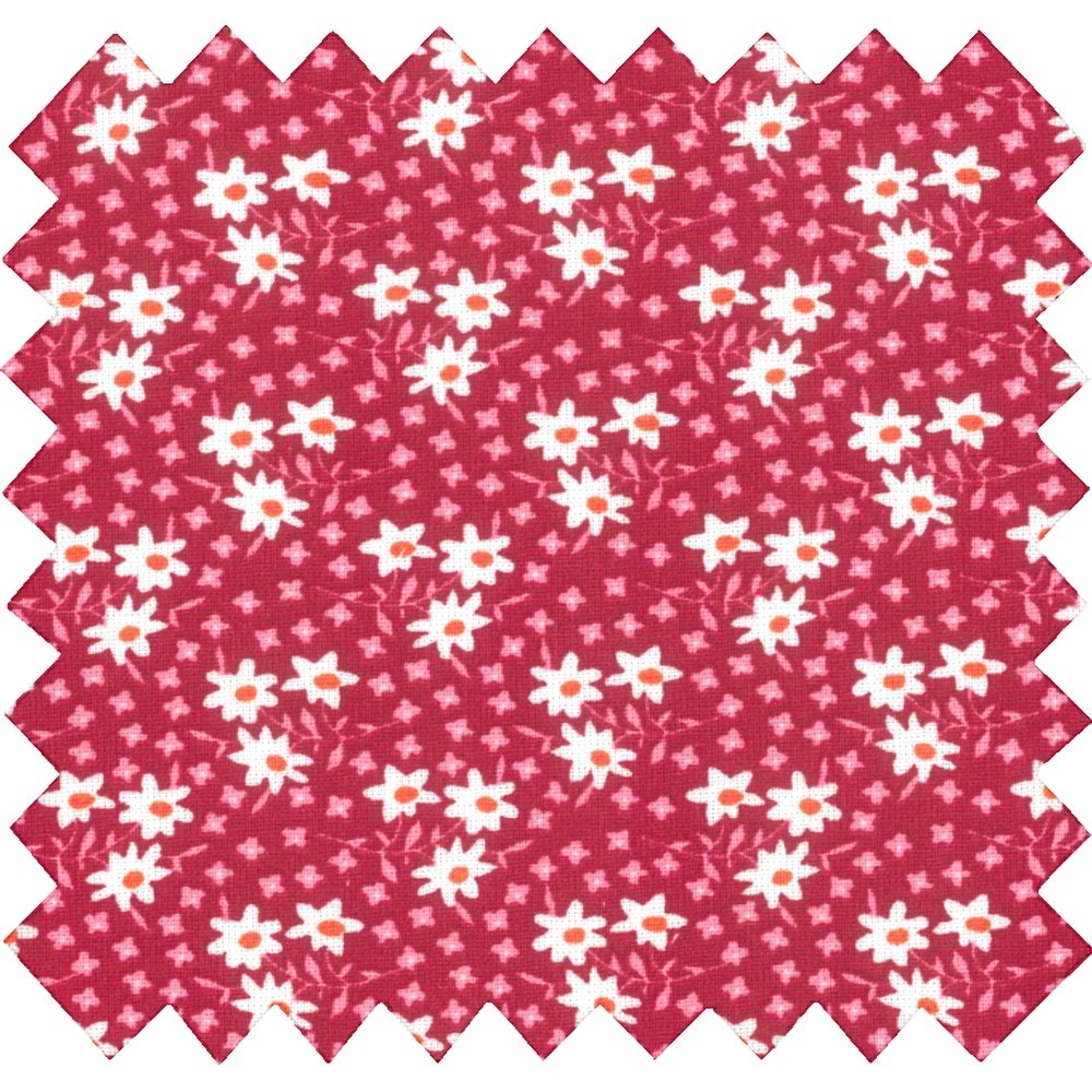 Coupon Tissu 50 Cm Cosmo Rouge Ex1009