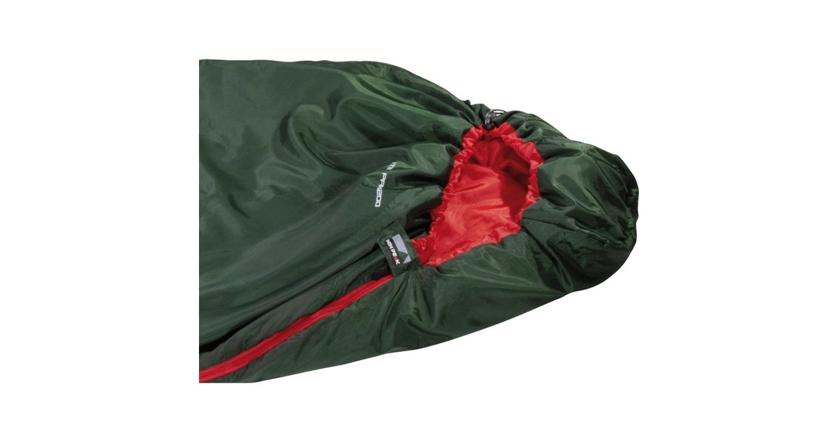 High PeakLite Pak 1200 slaapzak  (Groen/rood)