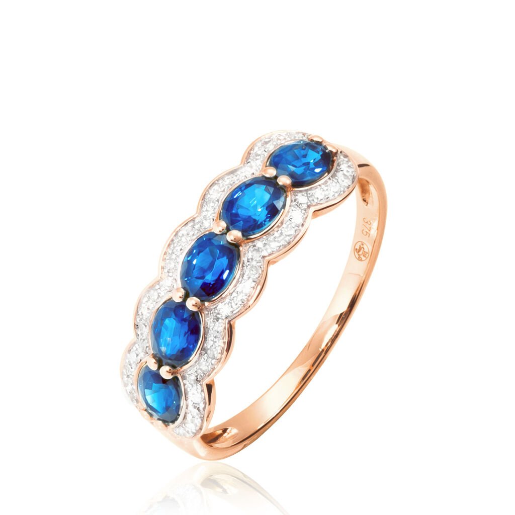 Bague Margaux Or Rose Topaze Et Diamant