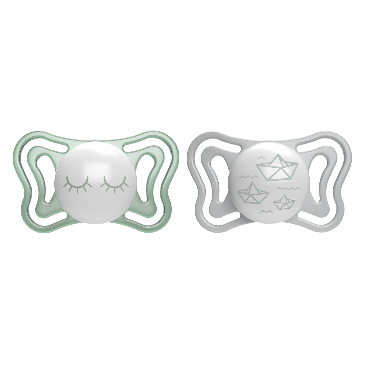 CHICCO Physiologischer Beruhigungssauger PHYSIO FORMA LIGHT Silikon GLOWING NEUTRAL 16-36m 2 Stk