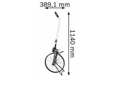 Bosch GWM 40 Professional - Målehjul - 9999,99 m - Stål (0601074100)