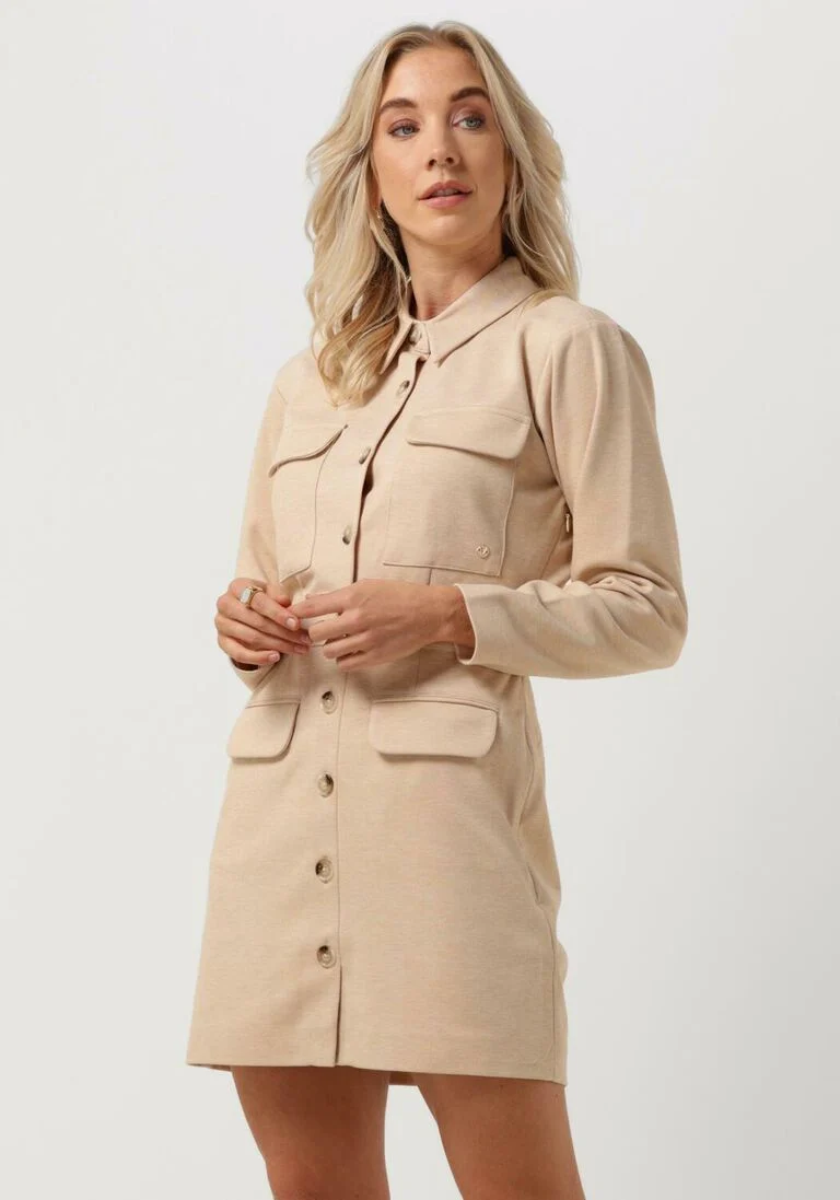 JOSH V beige josh v mini jurk alita
