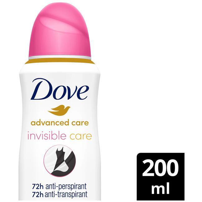 Dove Invisible Care Semi-Compressed Deodorant 200ML