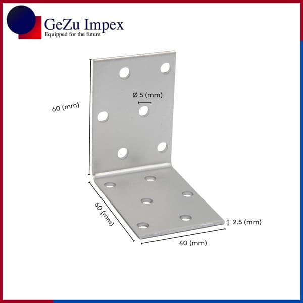 Spikerplatevinkler 60x60x40x2.5 mm, 28stk