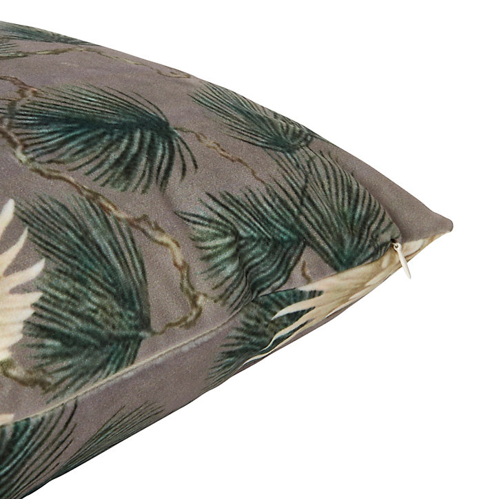 Coussin oiseaux asiatiques 50 x 30 cm GoodHome gris foncé