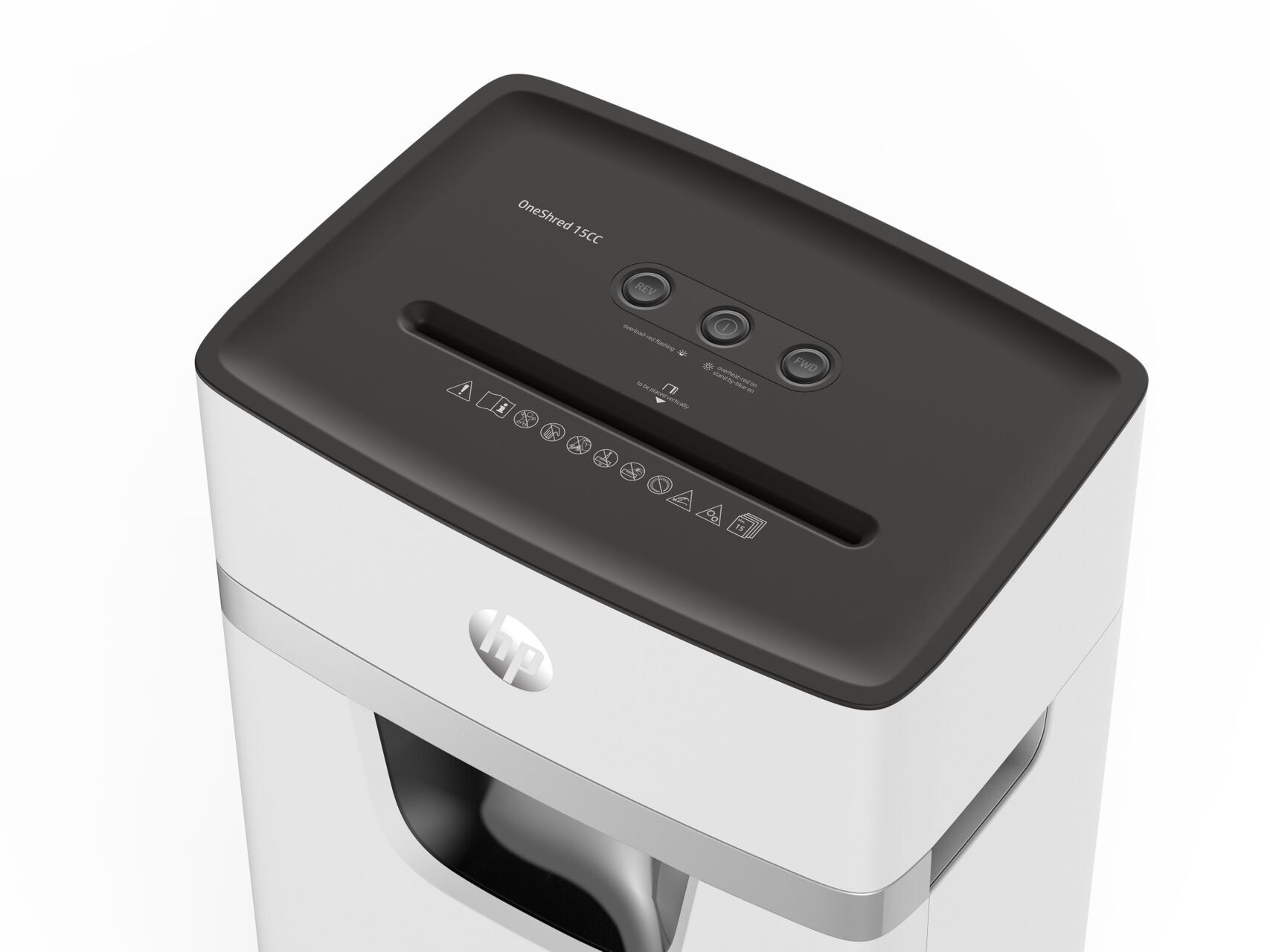 HP Aktenvernichter OneShred 15CC 15 Blatt Papier Kreditkarten Heftklammern