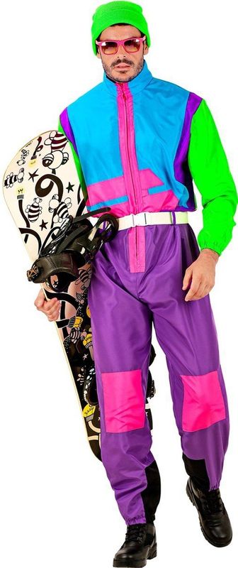 WIDMANN Snowboardkostuum - Retro Sneeuwpak - Helder Kleur - Unisex