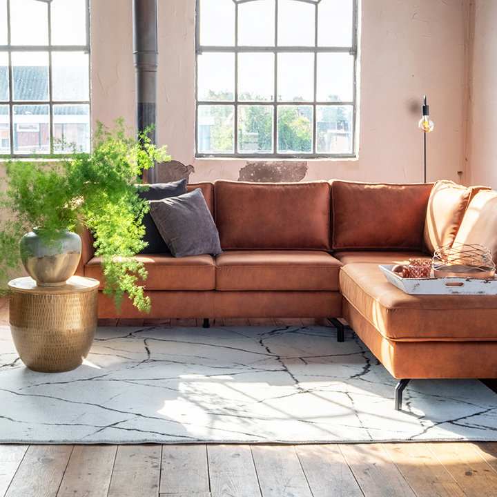 Modern vloerkleed - Flash Lines Creme/Zwart | Hoge kwaliteit