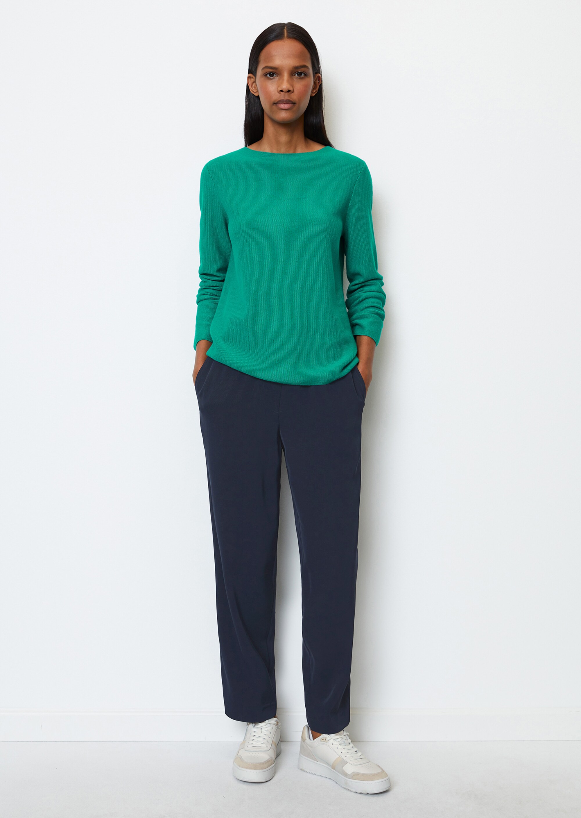 Pullover mit Reiskorn-Struktur aus softem Organic Cotton