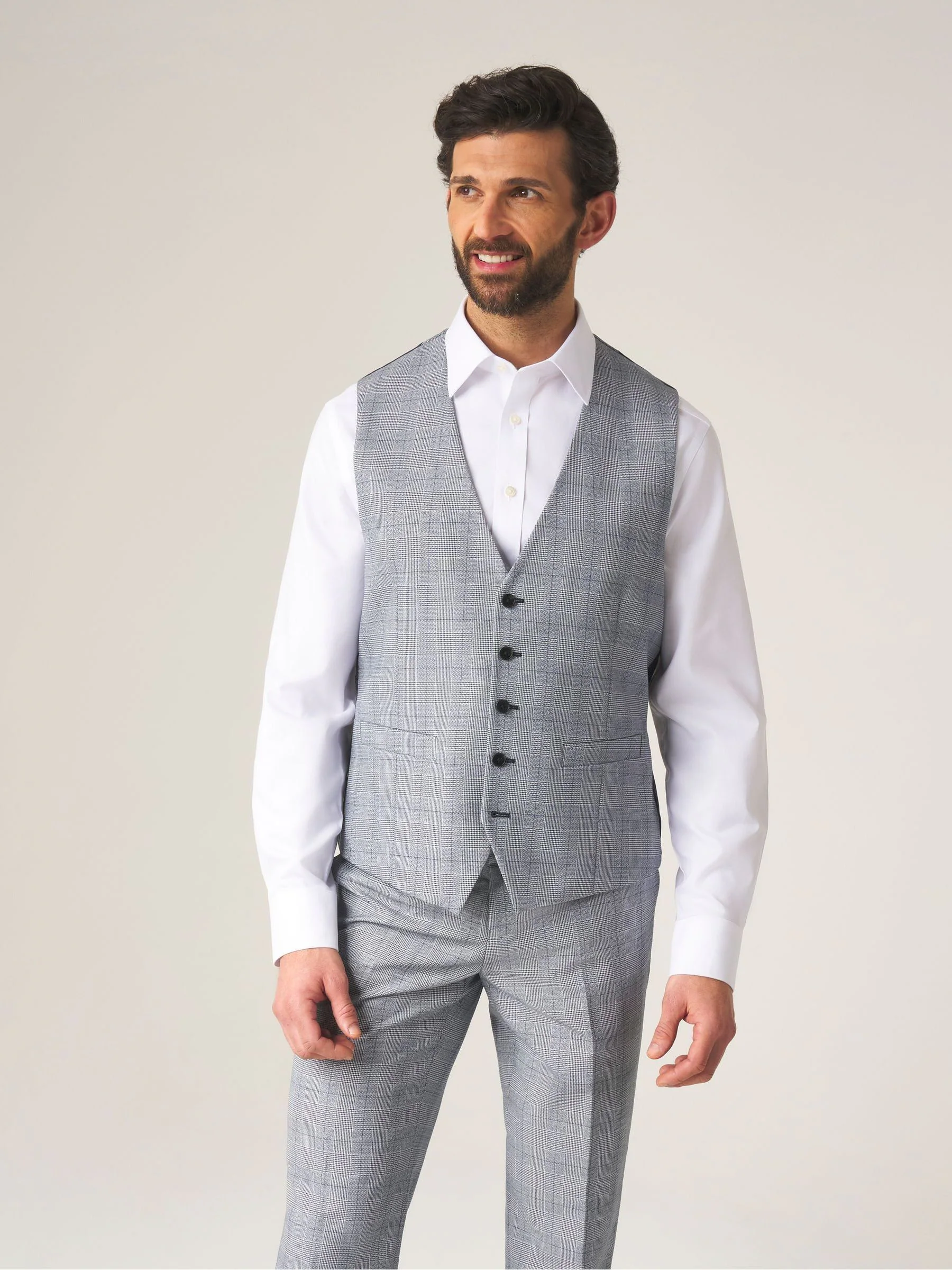 Grijs - Enkele knoop - Skopes scoop Anello gilet met dubbele rij knopen