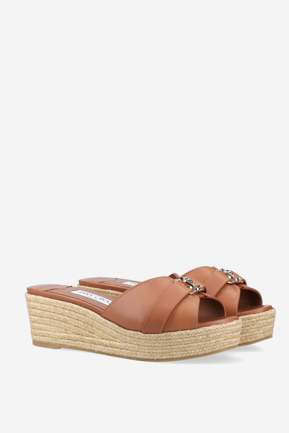 Leda 50 leather wedge sandals