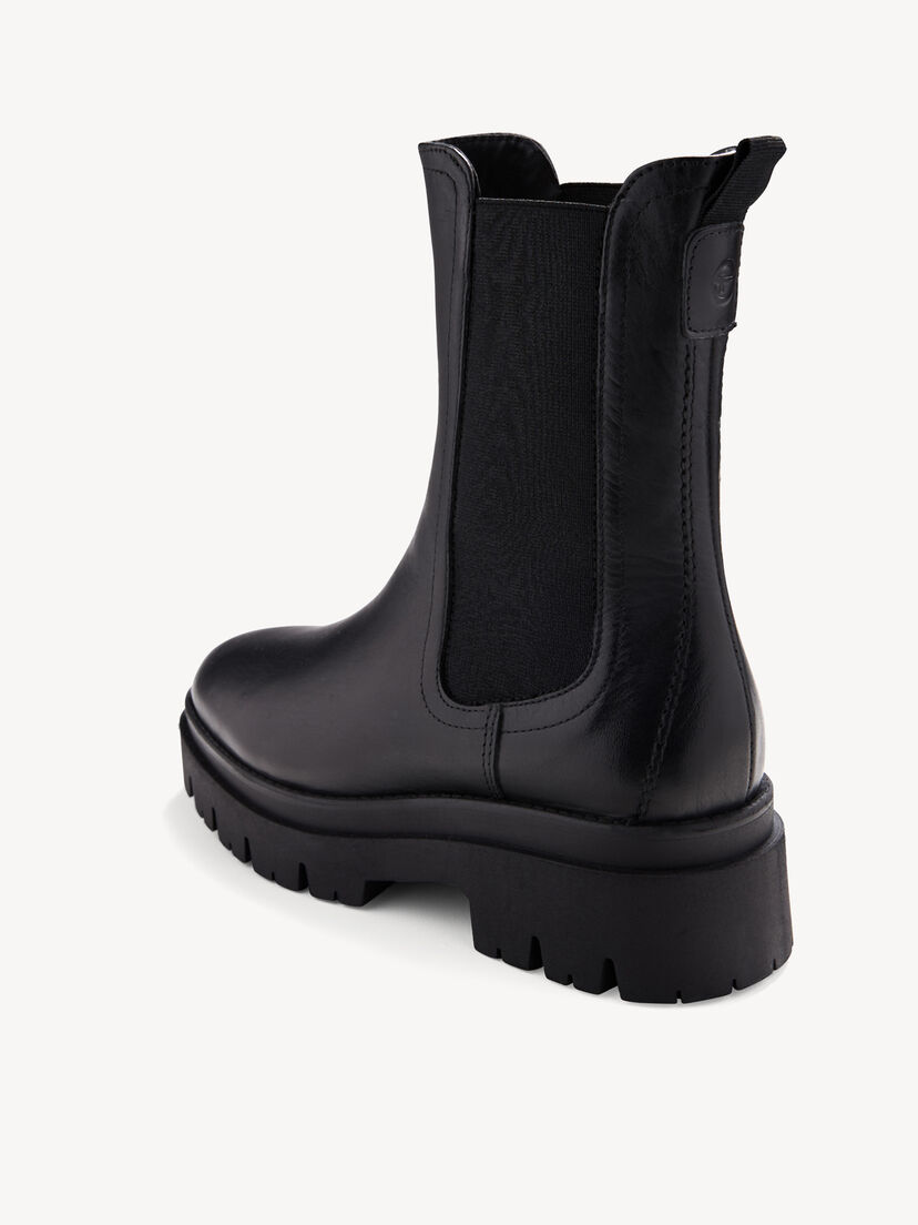 Leren Chelseaboot - zwart