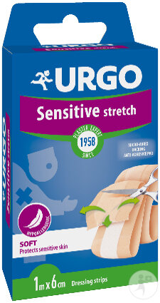 Urgo Sensitive 1m x 6cm 1 Bande Stretch