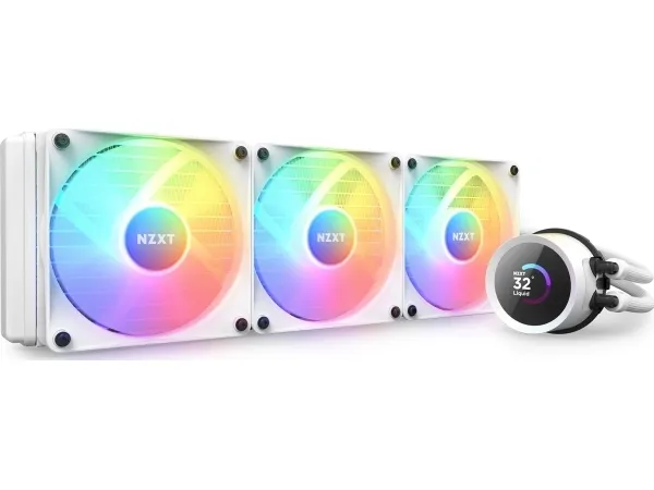 NZXT Kraken 360 RGB - Processors flydende kølesystem - (for: LGA115x Socket, LGA1200, LGA1700, AM4, AM5, sTRX4, TR4) - kobber - 120 mm - hvidmatteret