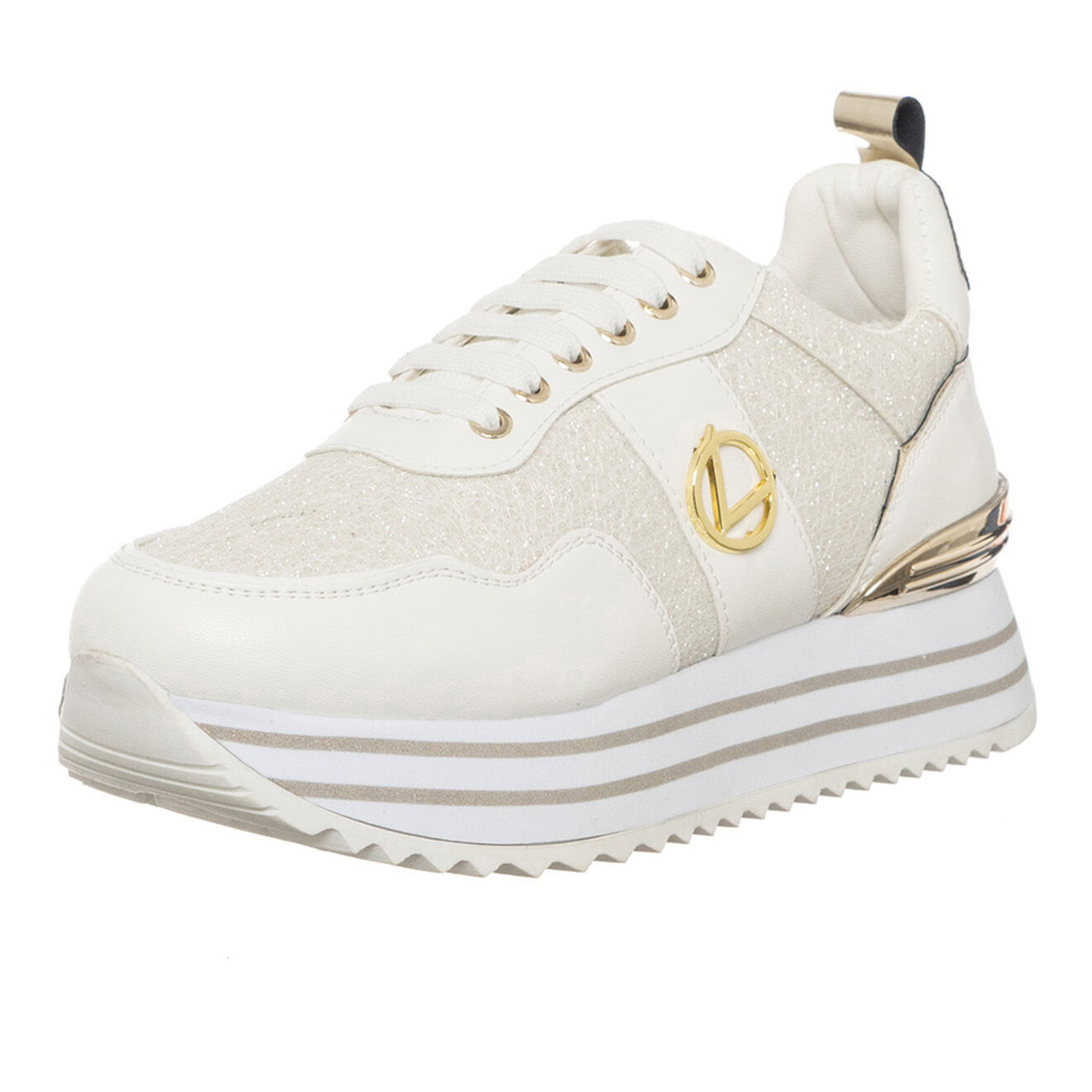 Loretta by Loretta Sneakers Lurex blanc/doré