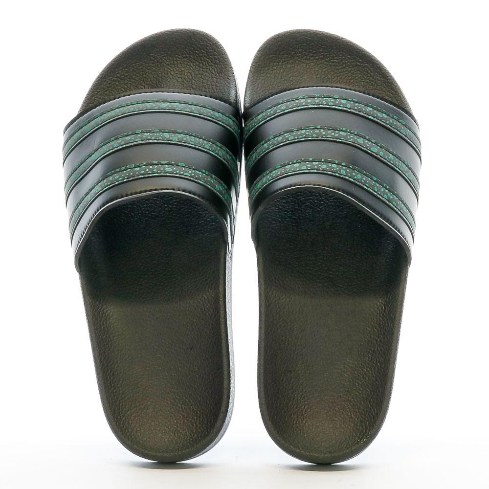 Adidas Claquettes Noir/Vert Adidas Adilette HP6266