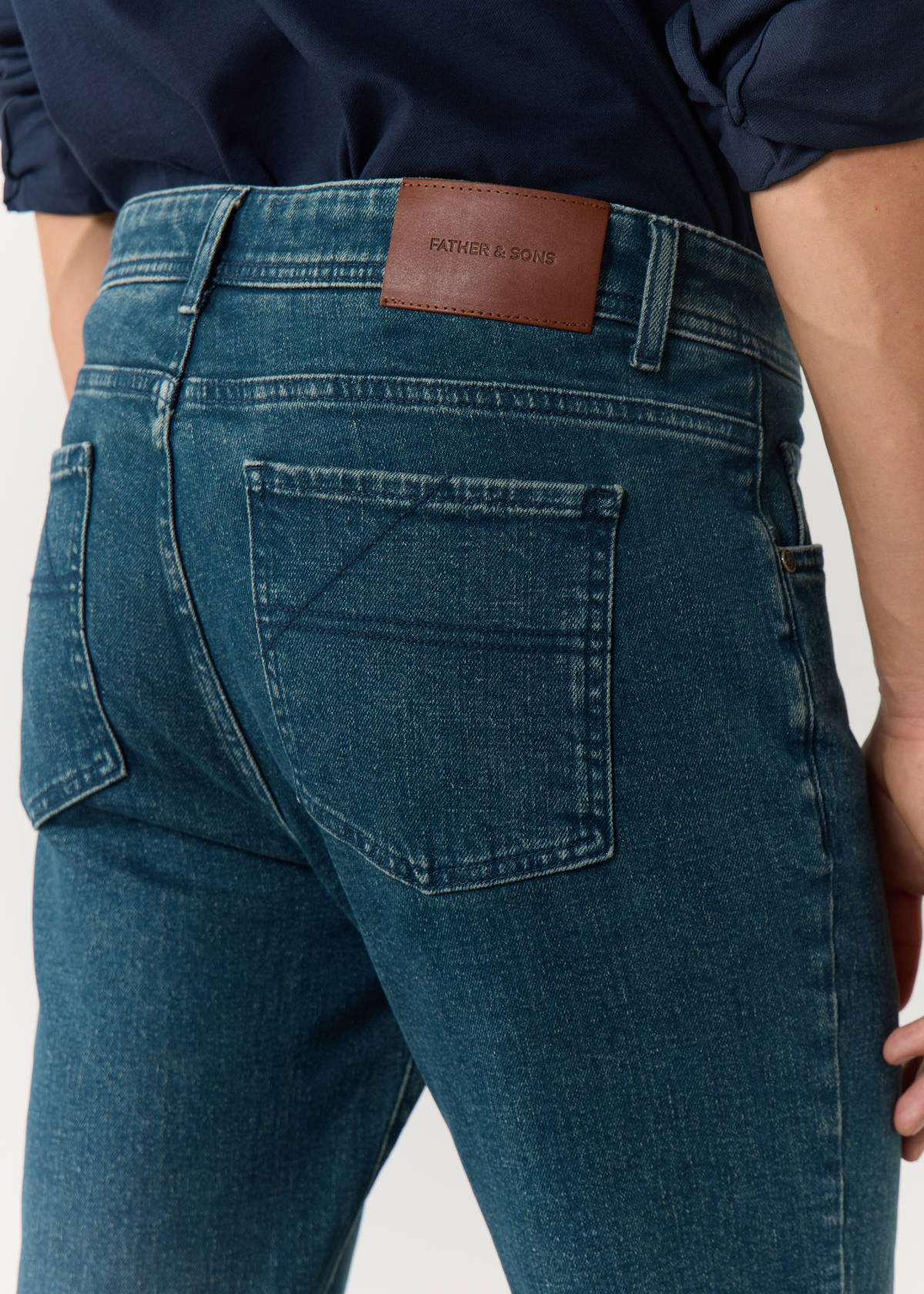 Jean skinny en coton stretch bleu prusse