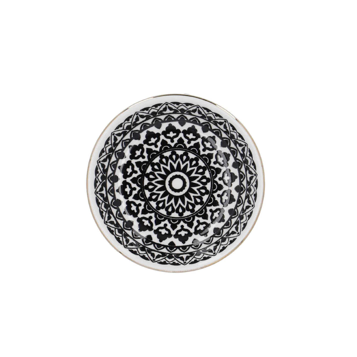 Schale China, klein, schwarz/weiß, Orient