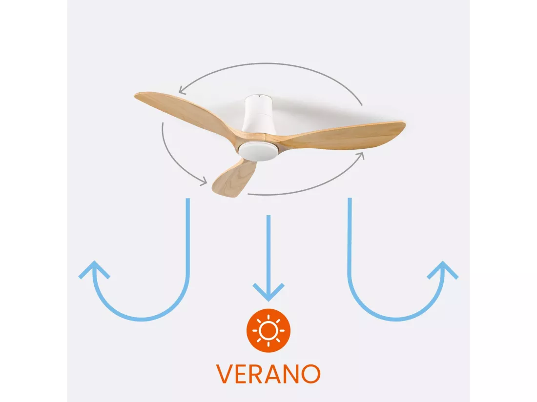 Ventilateur de plafond avec lumière 3 pales 56W 6 vitesses Dakota O91