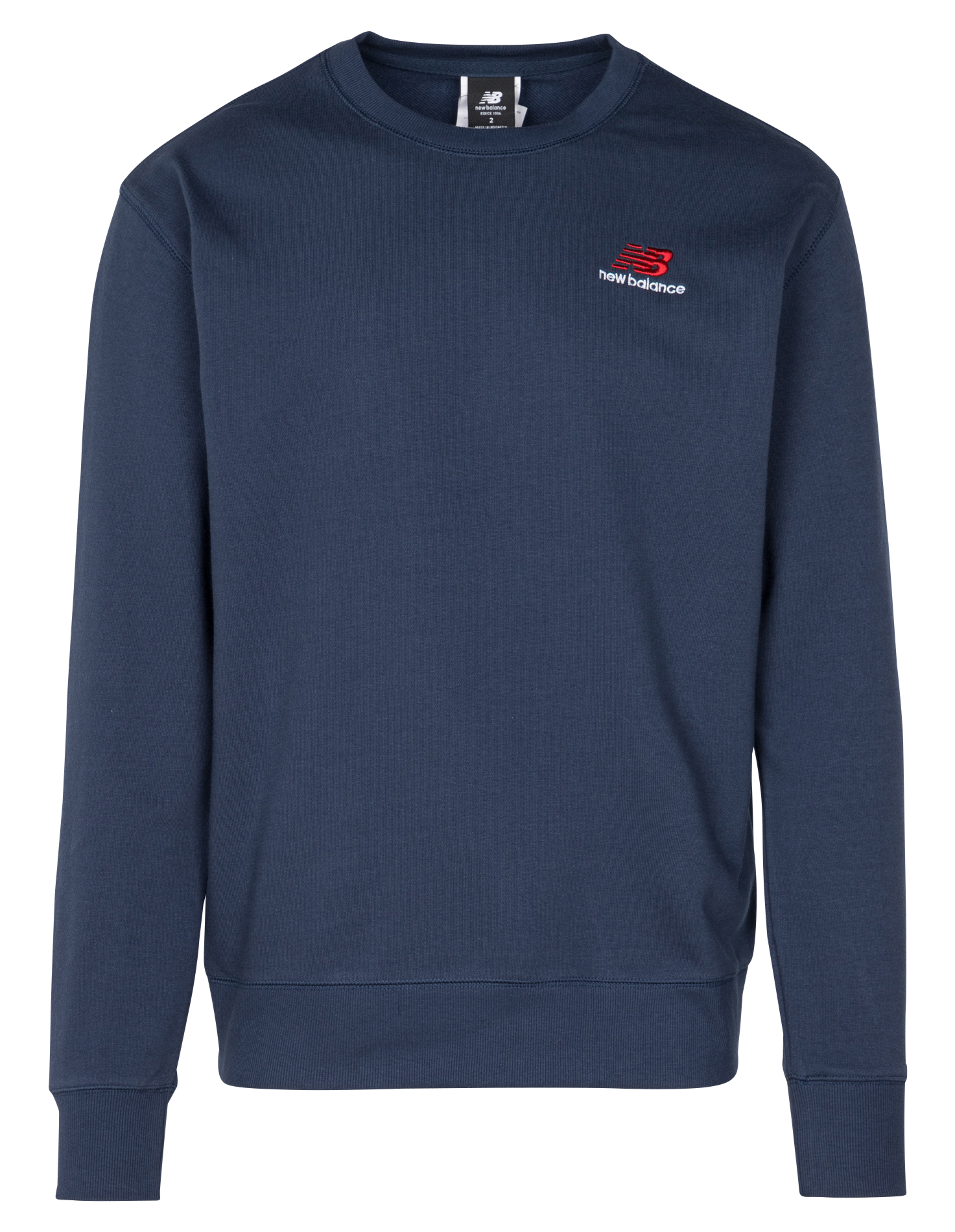 Sweat col rond en coton mélangé | Bleu