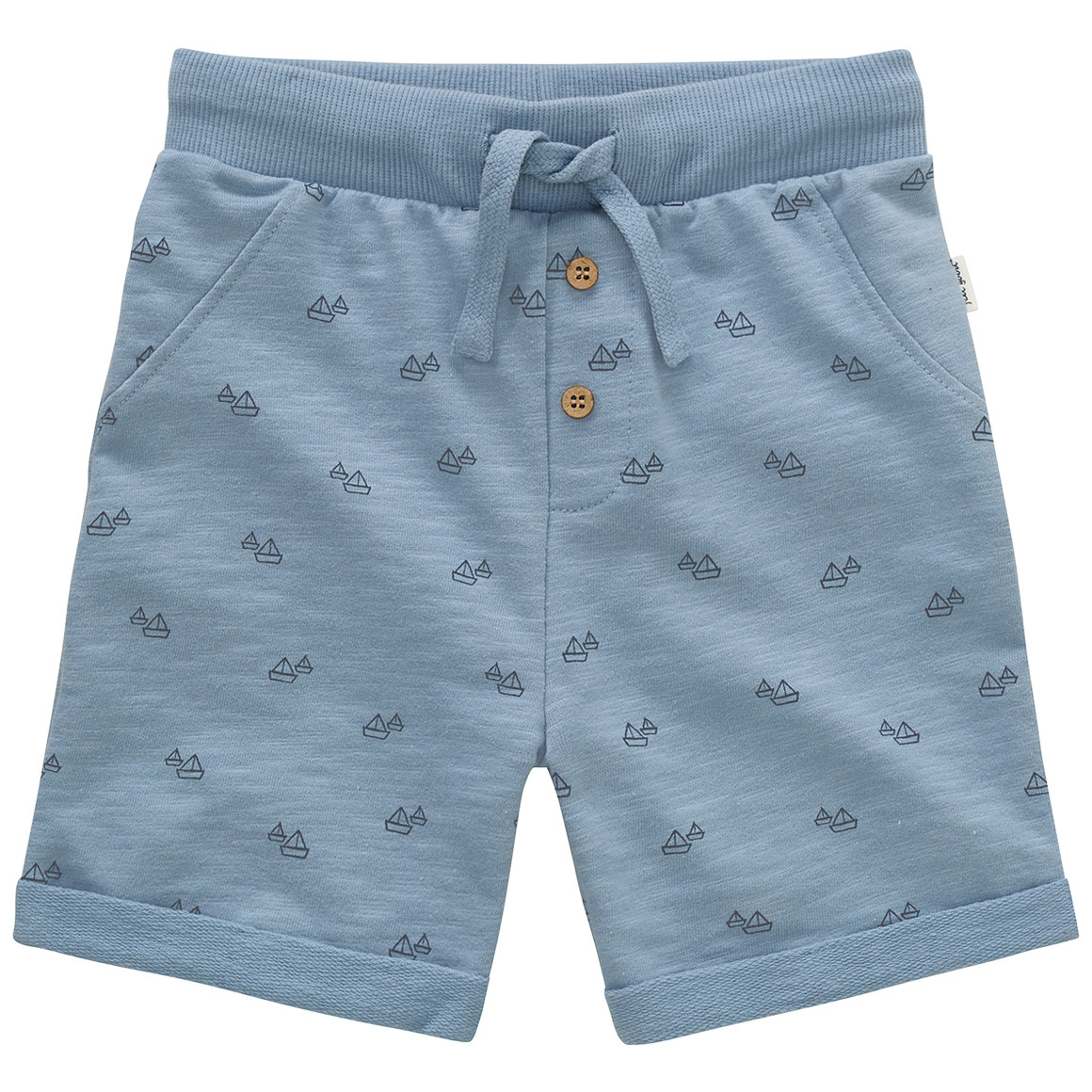 Topomini Baby Joggingshorts mit Flammgarn blau