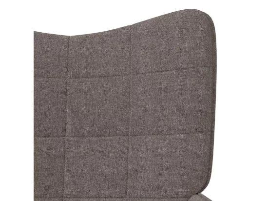 Chaise de relaxation avec tabouret Taupe Tissu