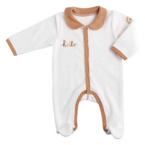 Pyjama 3 mois sans col écru SUNLIGHT - SAUTHON Baby déco
