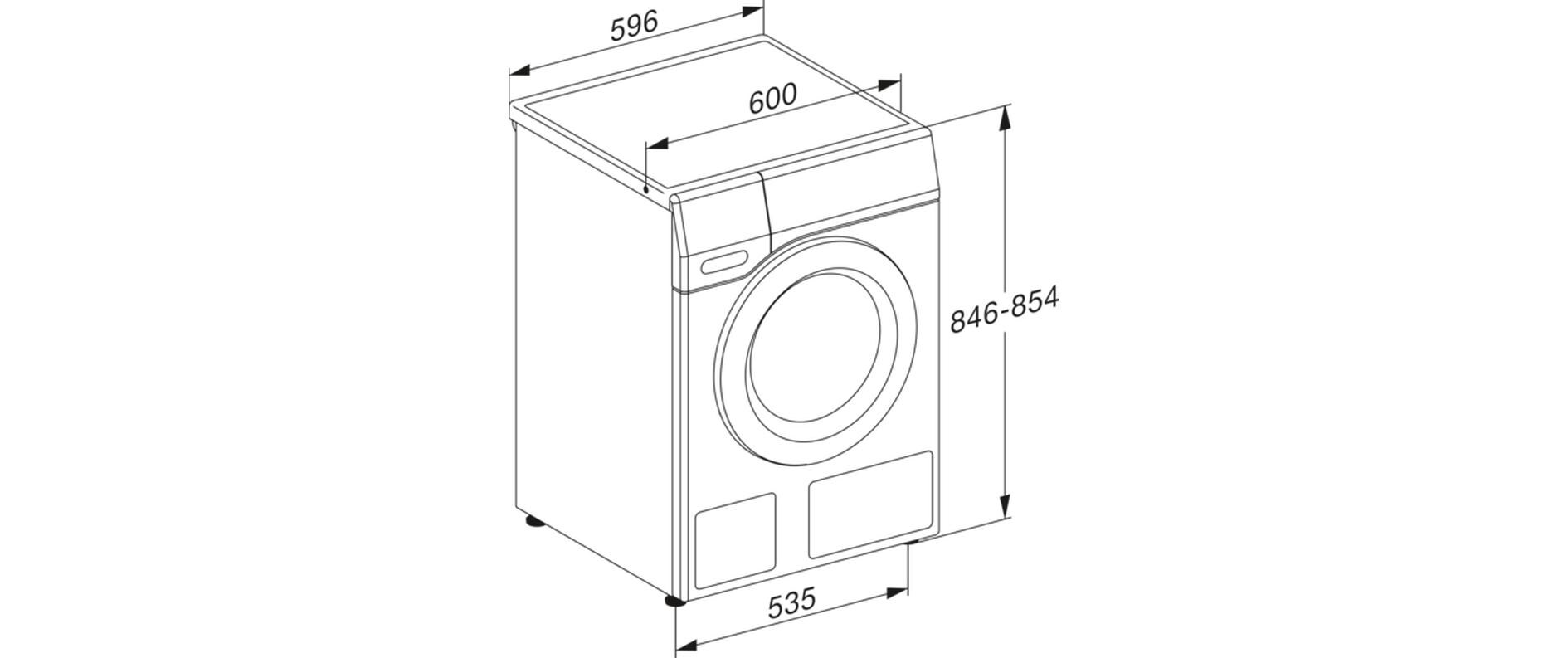 Waschmaschine WEJ 800-85 CH Rechts<br>Frontloader mit 9 kg Ladekapazität