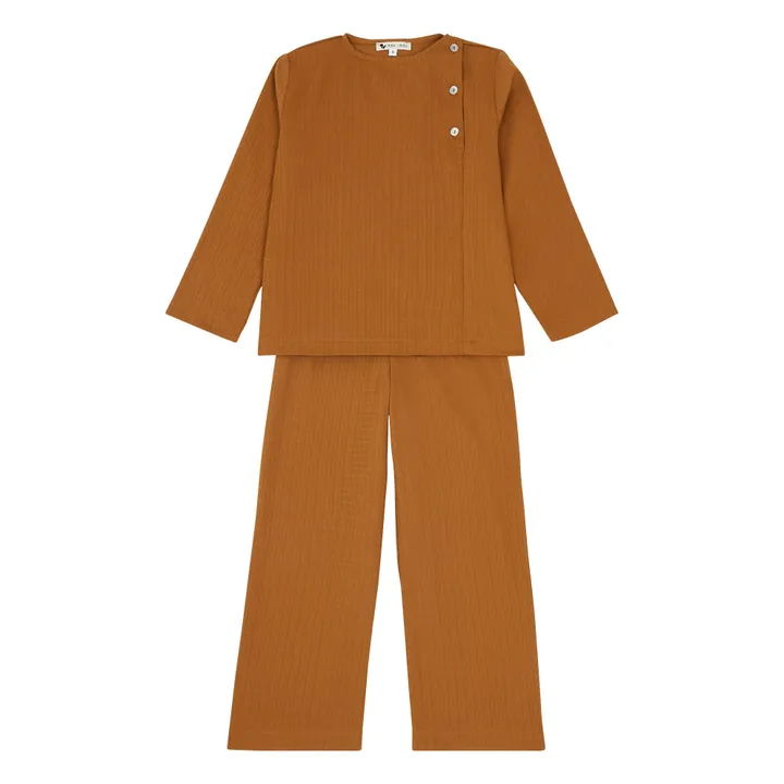 Risu Risu Pyjama Coton Bio Lao | Abricot