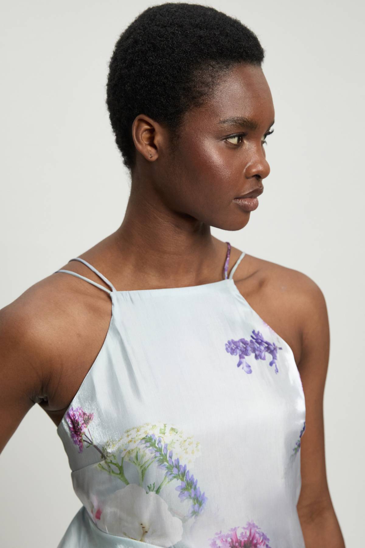 KarenMillen Haut Tissé À Imprimé Floral Métallisé