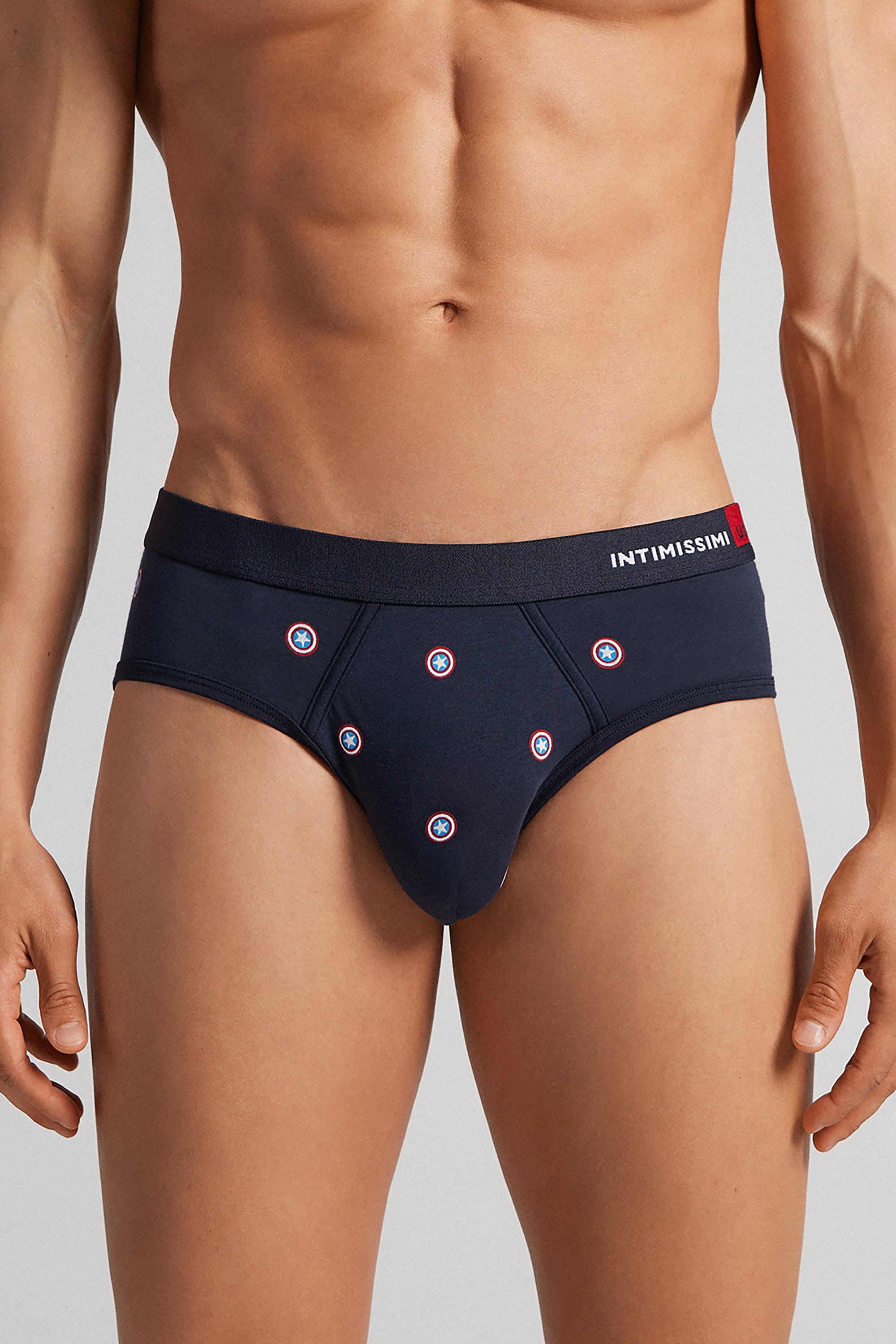 Cueca Marvel Capitão América em algodão Supima® Natural Fresh