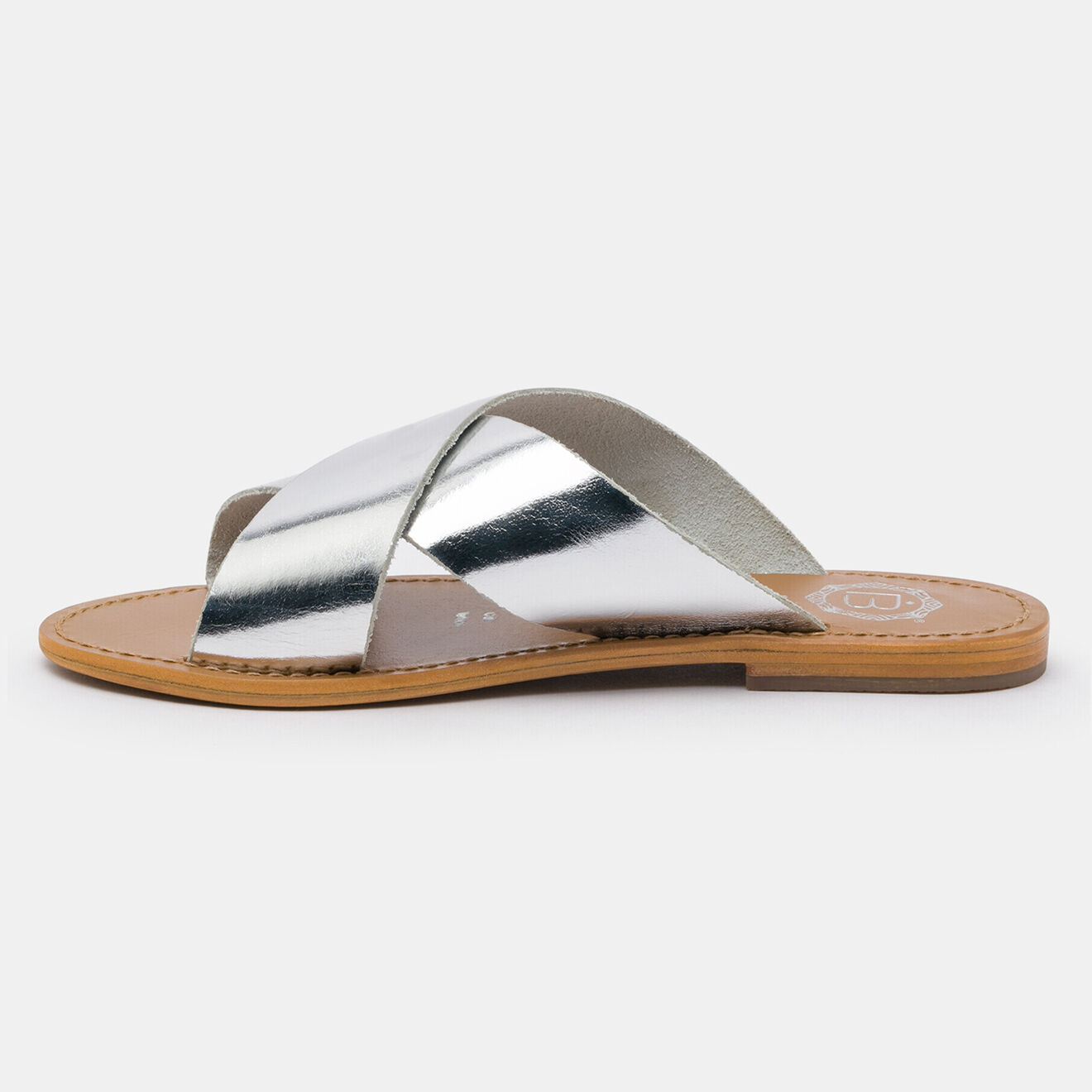 Les Bagatelles Mules en Cuir Lima argenté/marron
