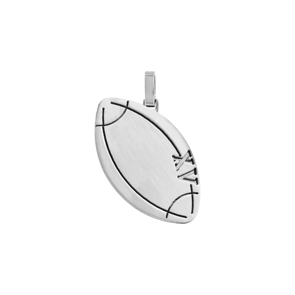 Pendentif Ballon de Rugby - Acier