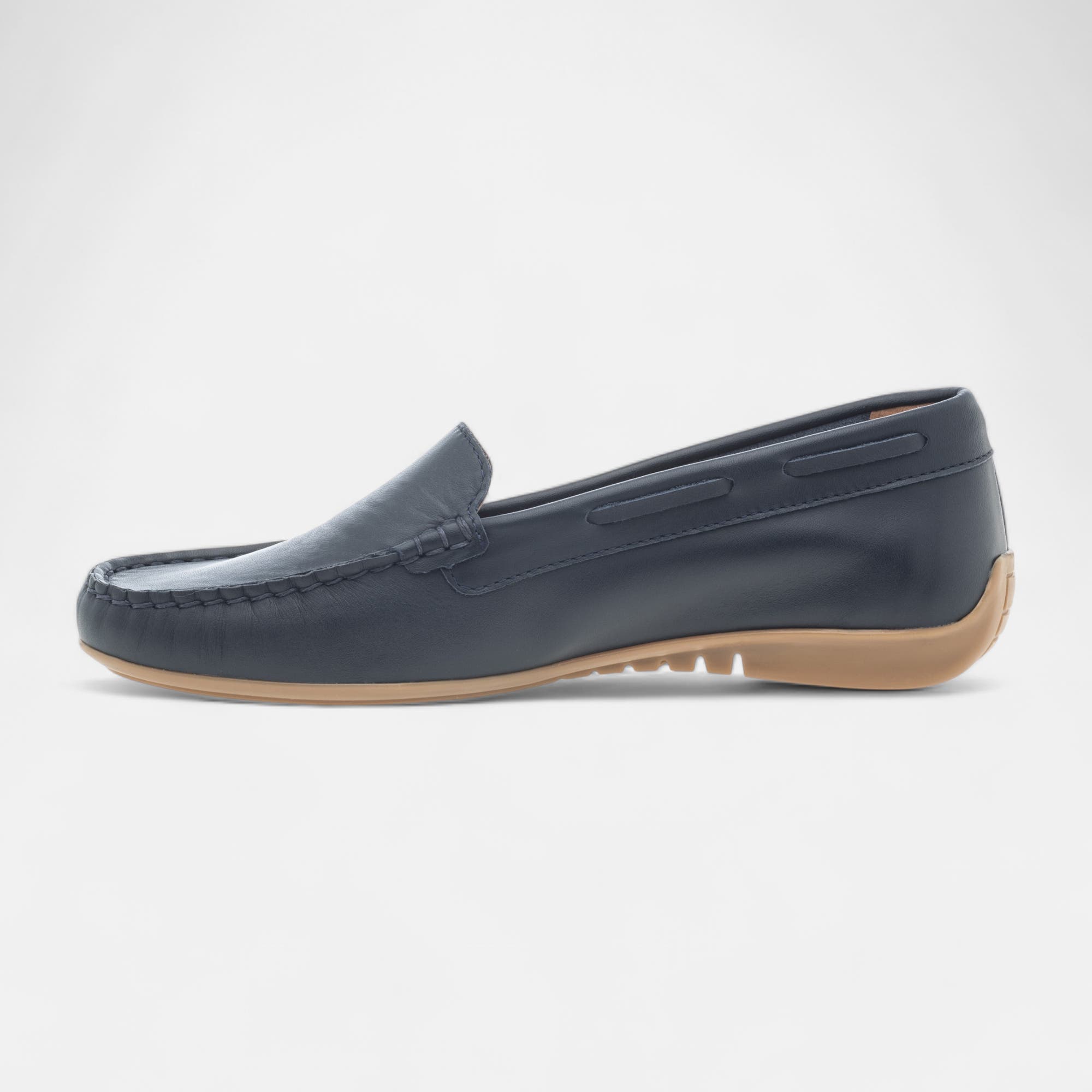 Mocassins Femme en cuir bleu marine