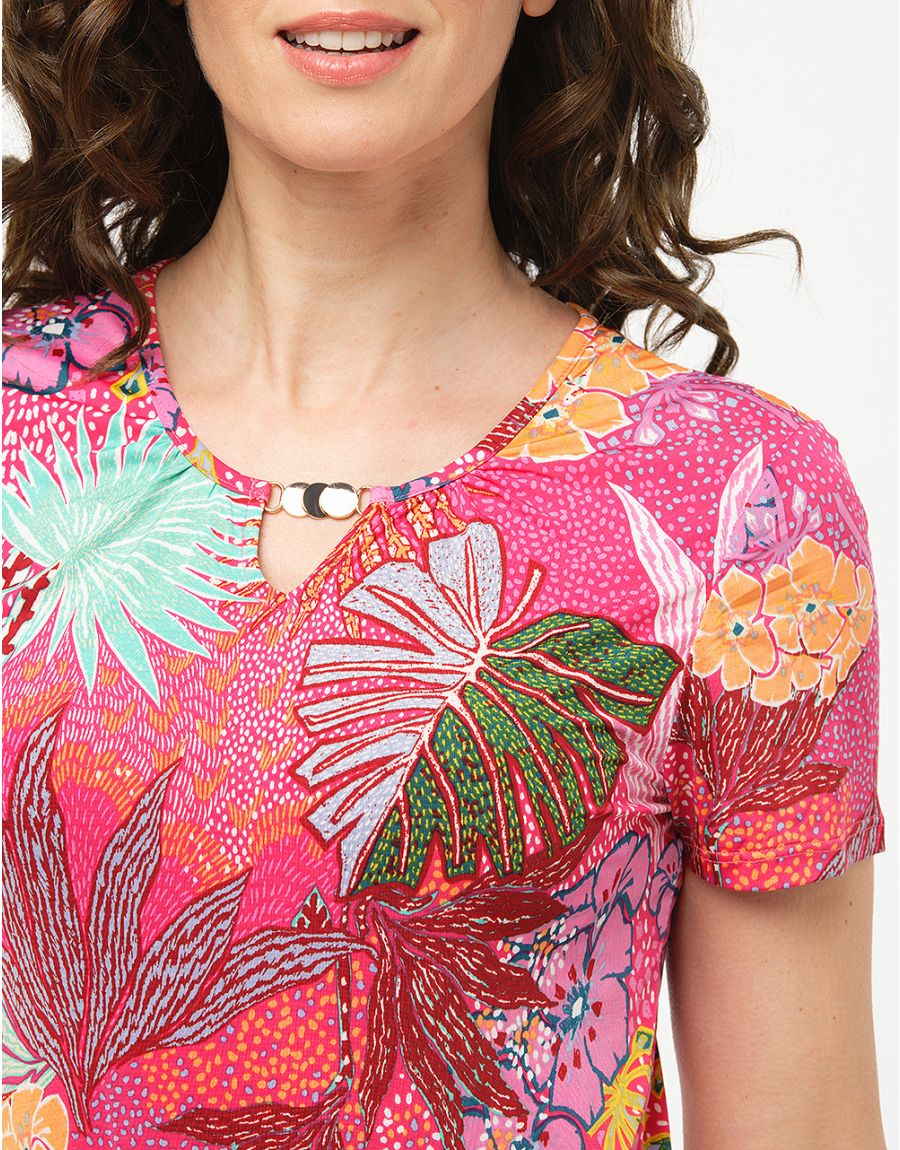 Robe tropical fuchsia
